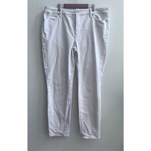 Women's Talbots Flawless Slim Ankle Jeans in Cream Ivory Casual Denim Plus 16